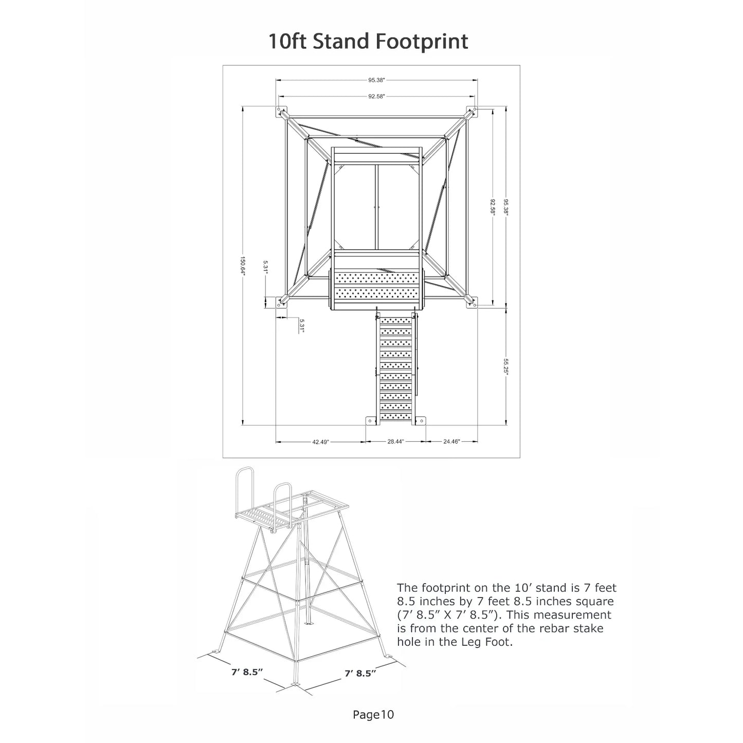 DELUXE STANDS 5FT, 10FT, 15FT