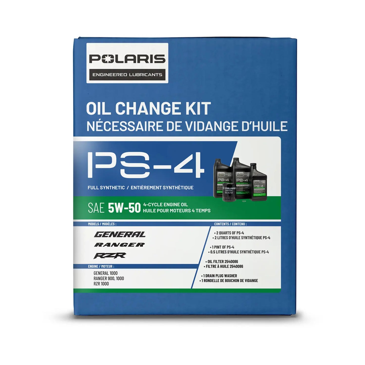 Full Synthetic Oil Change Kit, 2879323, 2.5 Quarts of PS-4 Engine Oil and 1 Oil Filter