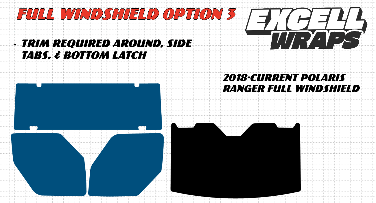 Pre Cut Tint - Polaris Ranger XP 1000 Single Cab (2018-Current)